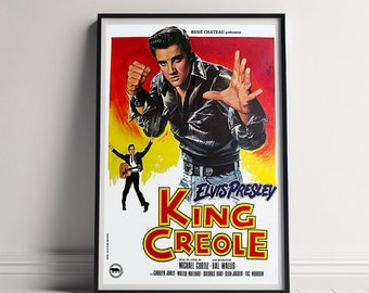 King Creole Movie Poster, Canvas Poster Printing, Classic Movie Wall Art for Room Decor, Unique Gift Idea