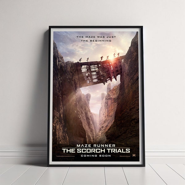 Labyrinthe, affiche du film The Scorch Trials, impression d'affiche sur toile, art mural de film classique pour décoration de chambre, idée cadeau unique