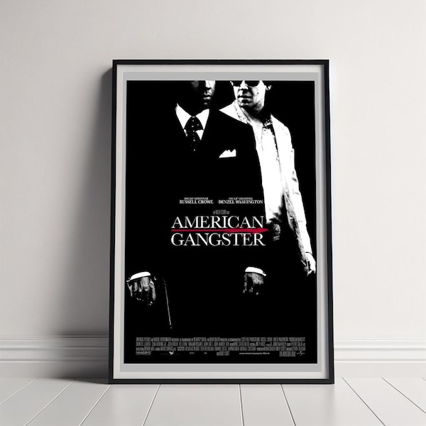 American Gangster Movie Poster, Canvas Poster Printing, Classic Movie Wall Art for Room Decor, Unique Gift Idea