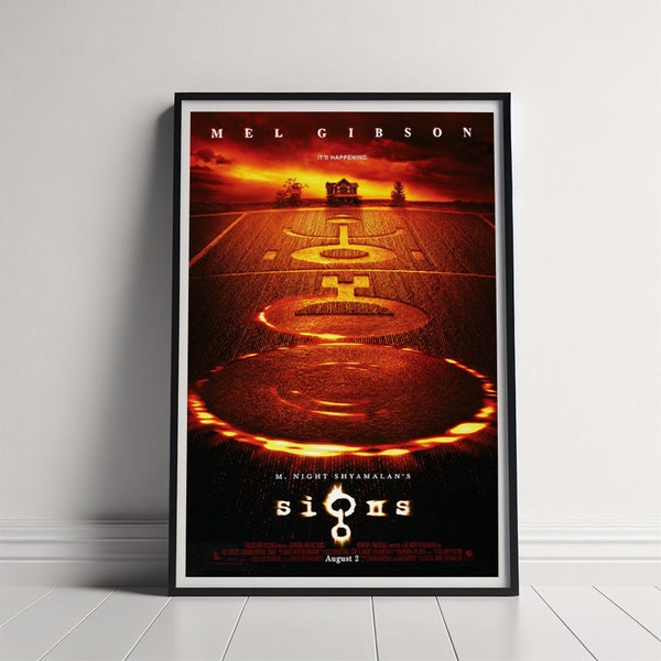 Signs Movie Poster, Canvas Poster Printing, Classic Movie Wall Art for Room Decor, Unique Gift Idea