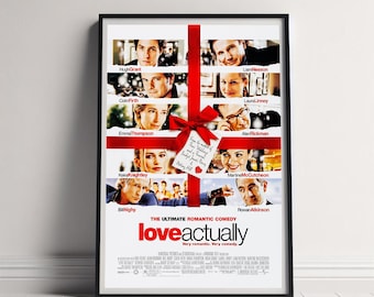 Love Actually Movie Poster, Canvas Poster Printing, Classic Movie Wall Art for Room Decor, Unique Gift Idea