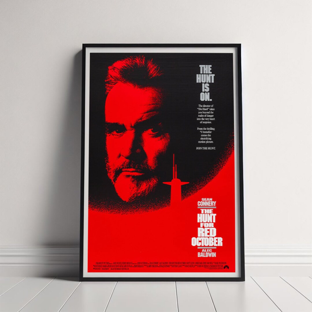 The Hunt for Red October Movie Poster High Quality Canvas Etsy