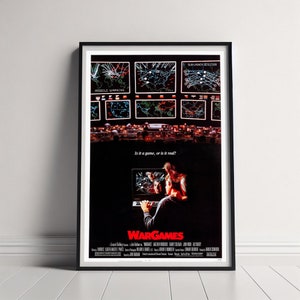 Affiche de film WarGames, impression d'affiche sur toile, oeuvre d'art murale de film classique pour décoration de chambre, idée cadeau unique