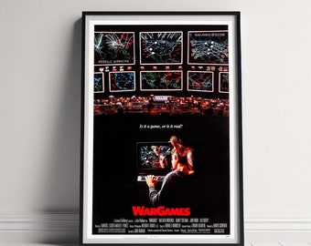 WarGames Movie Poster, Canvas Poster Printing, Classic Movie Wall Art for Room Decor, Unique Gift Idea