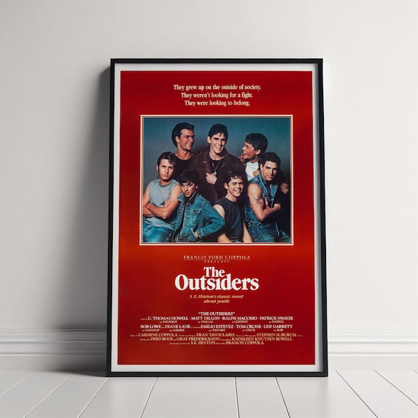 THE Outsiders Movie Poster, Canvas Poster Printing, Classic Movie Wall Art for Room Decor, Unique Gift Idea