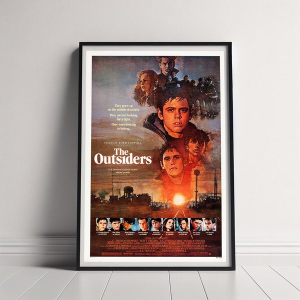 The Outsiders Movie Poster, Canvas Poster Printing, Classic Movie Wall Art for Room Decor, Unique Gift Idea