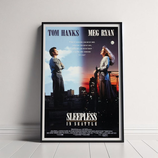 Sleepless in Seattle Movie Poster, Canvas Poster Printing, Classic Movie Wall Art for Room Decor, Unique Gift Idea