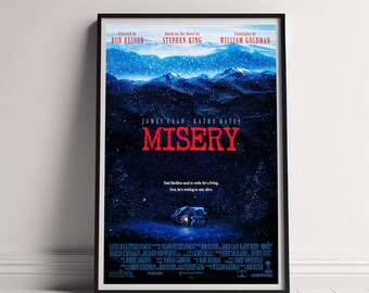 Misery Movie Poster, Canvas Poster Printing, Classic Movie Wall Art for Room Decor, Unique Gift Idea