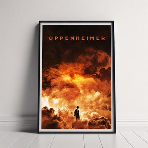 Affiche de film d'Oppenheimer, impression d'affiche sur toile, oeuvre d'art murale de film classique pour décoration de chambre, idée cadeau unique