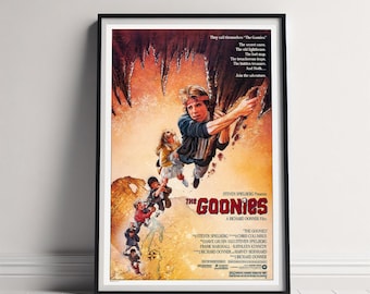 Affiche du film Les Goonies, impression d'affiche sur toile, oeuvre d'art murale de film classique pour décoration de chambre, idée cadeau unique