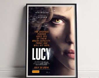 Lucy Movie Poster, Canvas Poster Printing, Classic Movie Wall Art for Room Decor, Unique Gift Idea