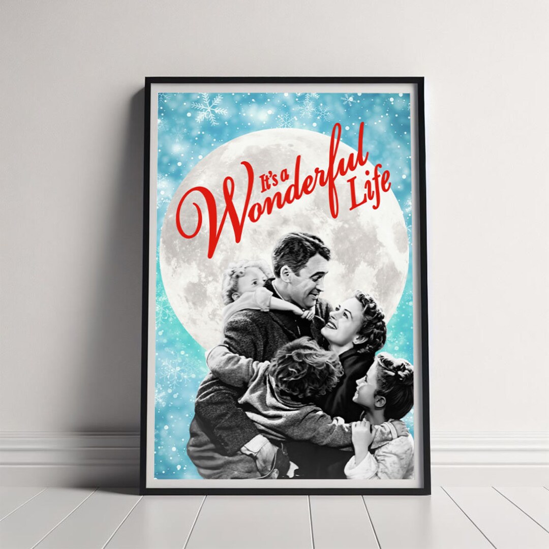 It's a Wonderful Life Movie Poster High Quality Canvas - Etsy