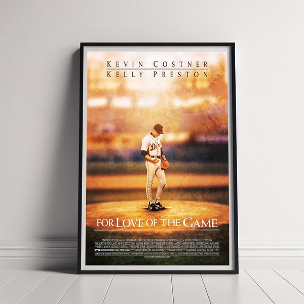 For Love of the Game (1999) Movie Poster, Canvas Poster Printing, Classic Movie Wall Art for Room Decor, Unique Gift Idea