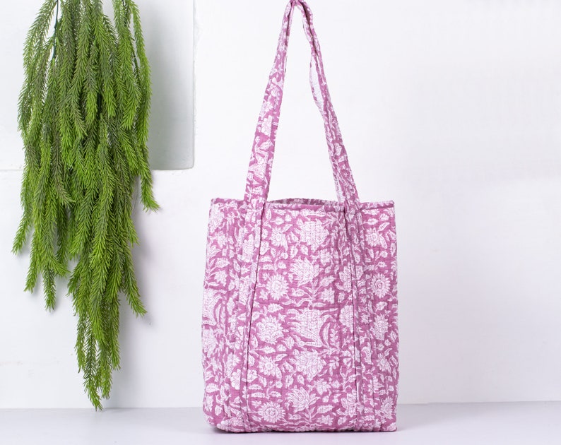 purple tote bag