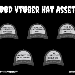 DBD Entity Theme Hat Asset Bundle, Streamer Assets, Twitch Assets, PNGtuber Assets, Vtuber Assets, Cute Stream Assets, Hat Assets