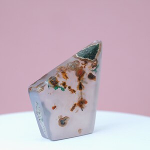 Calcédoine chrysocolle cuivrée | Cerf-volant plat en pierre | Bijoux en pierre | Pierre unique | Cadeau unique