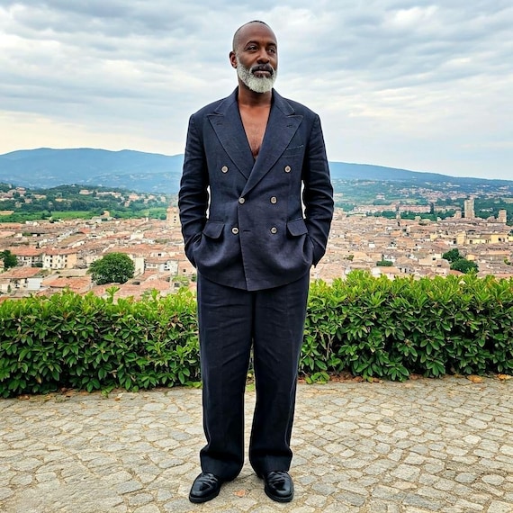 HUSBANDS ダブルブレスト ブラックスーツ お客様実例紹介】ブラック