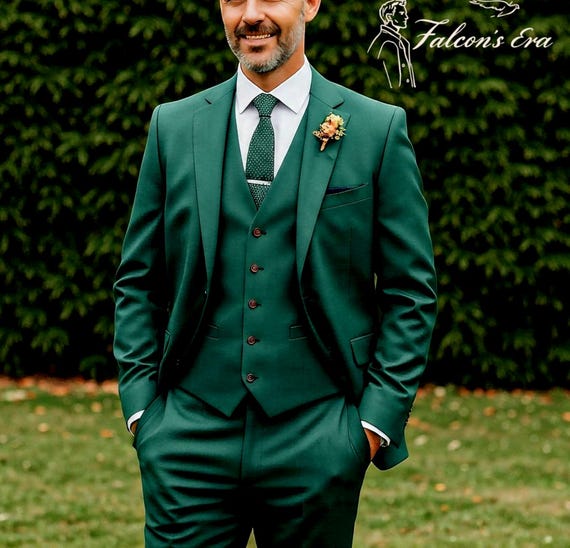 結婚式、披露宴、お色直し】新郎 タイ、チーフ 蝶ネクタイ エメラルド