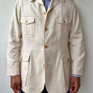Ancienne Monde For Men Linen Oversized Blazer Safari Chic Lightweight Summer Style Everyday