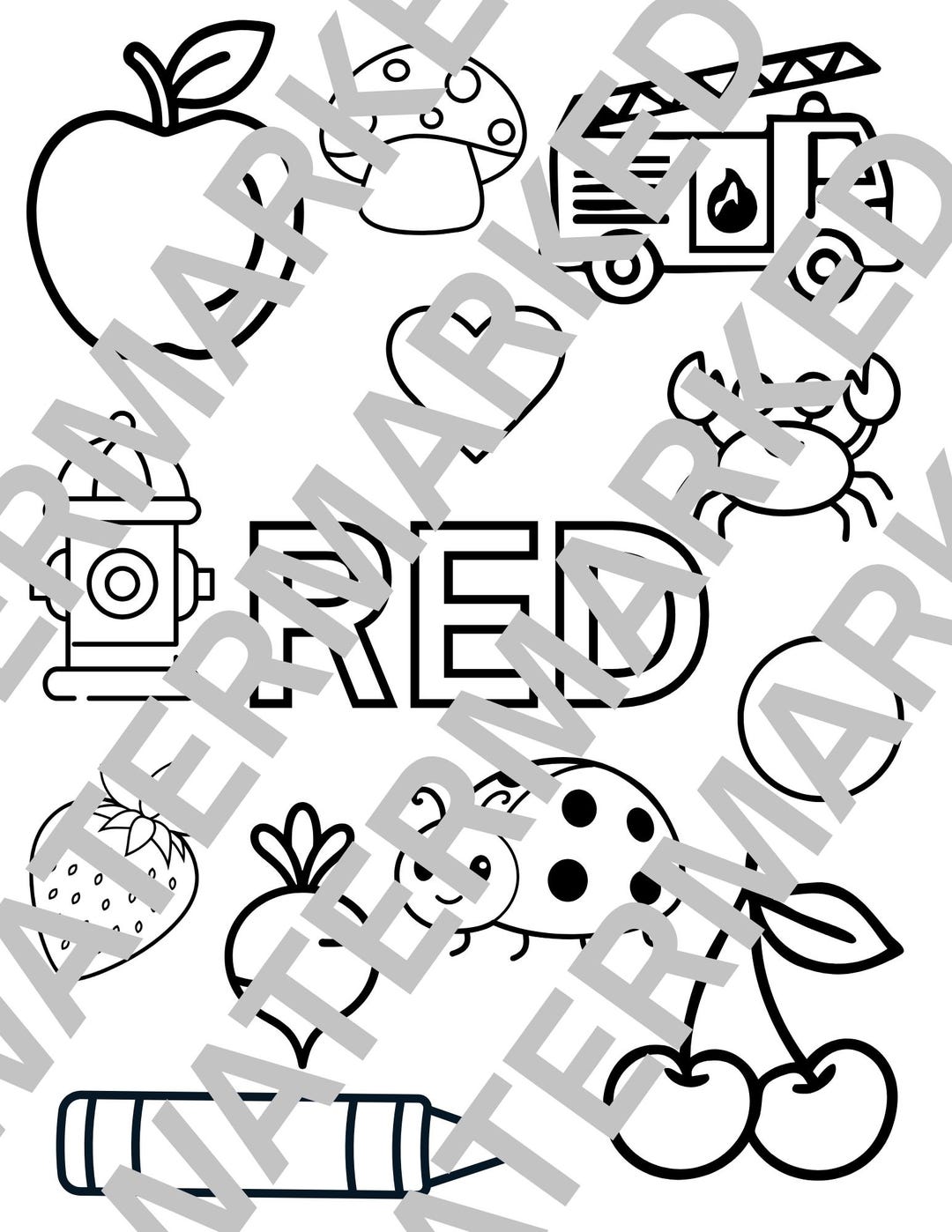Color Aid Sheets Color Specific Coloring Sheets for Toddlers & Preschoolers - Etsy