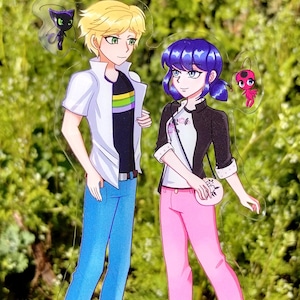 Miraculous Adrien Marinette acrylic standee FREE SHIPPING