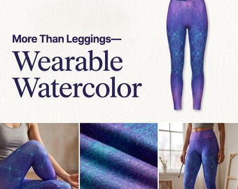 Leggings color verde acqua con motivo marmorizzato