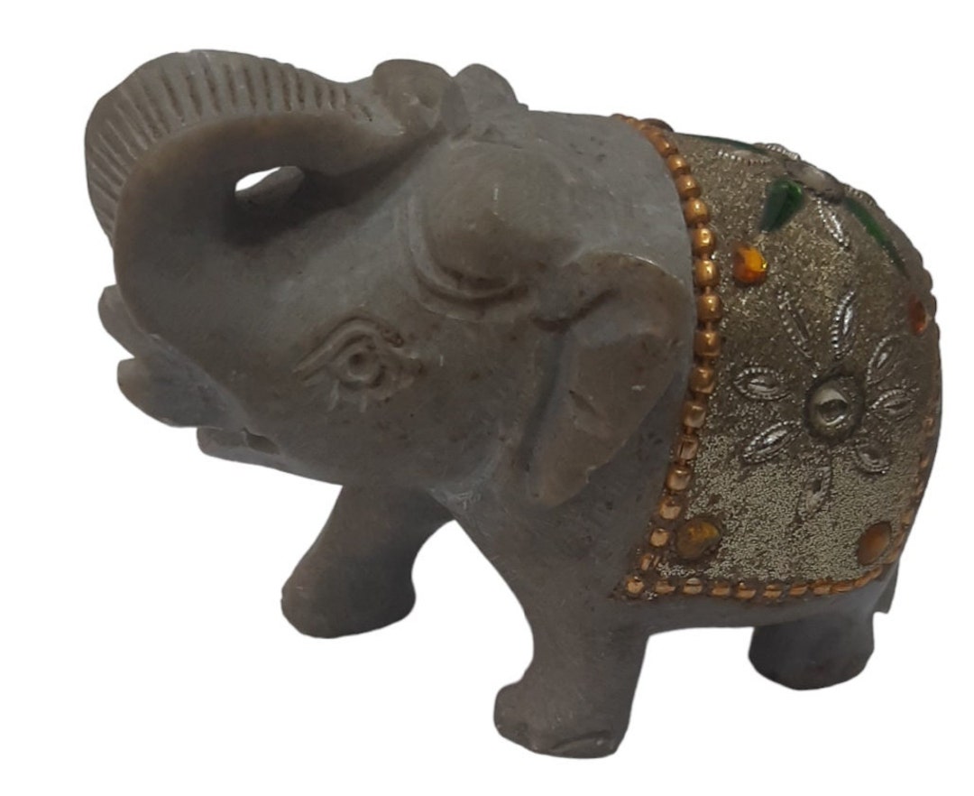 Marble Stone Elephant Statue 2 Handemade Elle Work Etsy