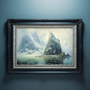 Impresión digital "Isla Elefante Antártida" / Decoración original de la pared / Póster / Accesorio de la habitación / Arte de estilo impresionista / Arte de pared imprimible