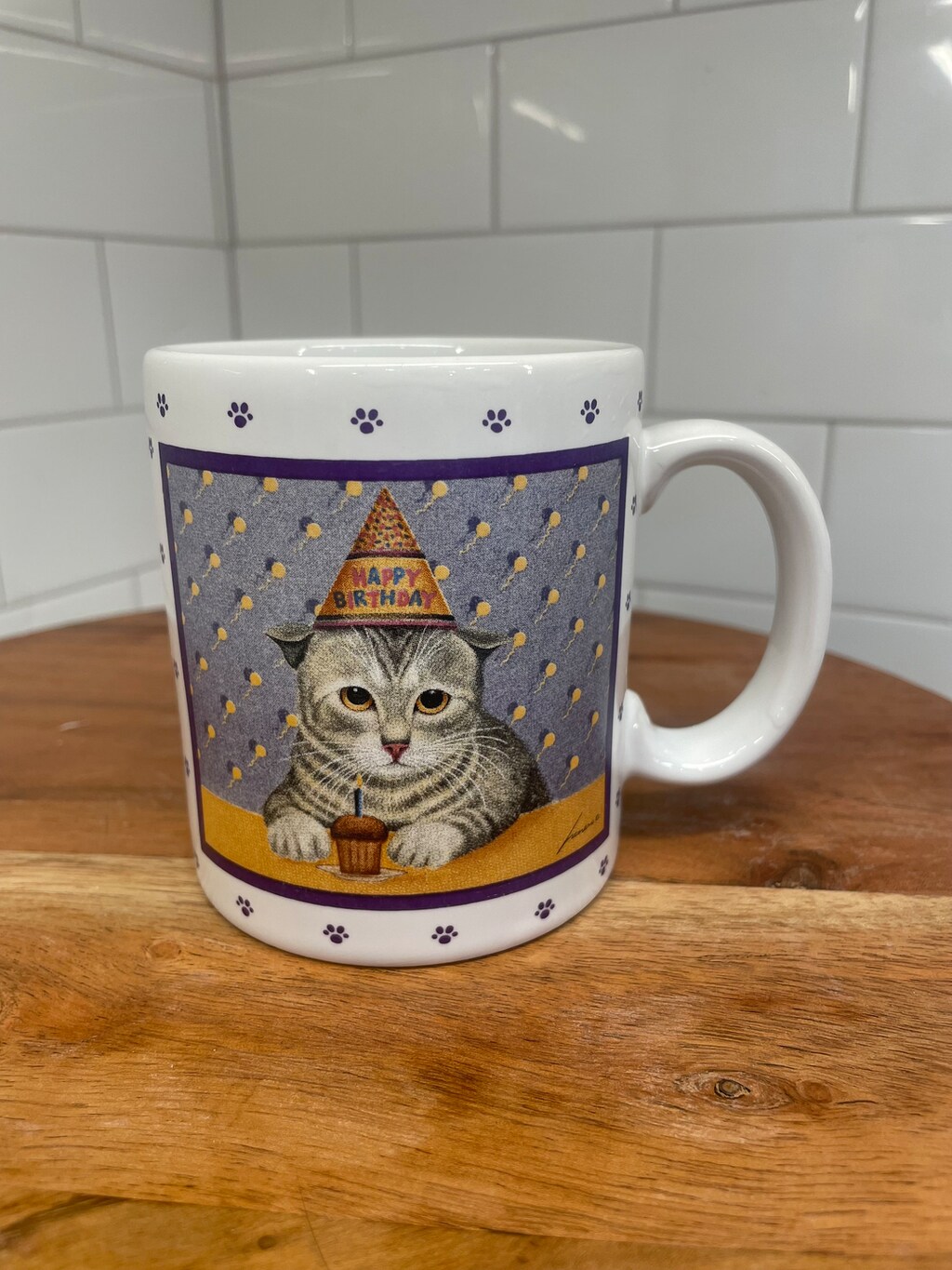 Biglietto D'Auguri Con Gatto E Busta Kraft – 'Quanti Vecchi? Tutto Buono Per Il Compleanno!' – Formato A6, Carta 300g/m²
