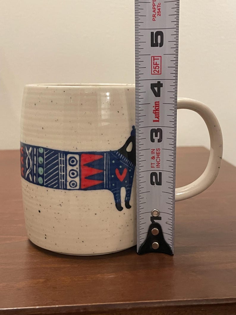 Anthropologie Sowie Sowies Sweater Daschshund Dog Coffee Mug - Gift for Bougie Coffee Drinker - Coffee Shop Aesthetic image 11