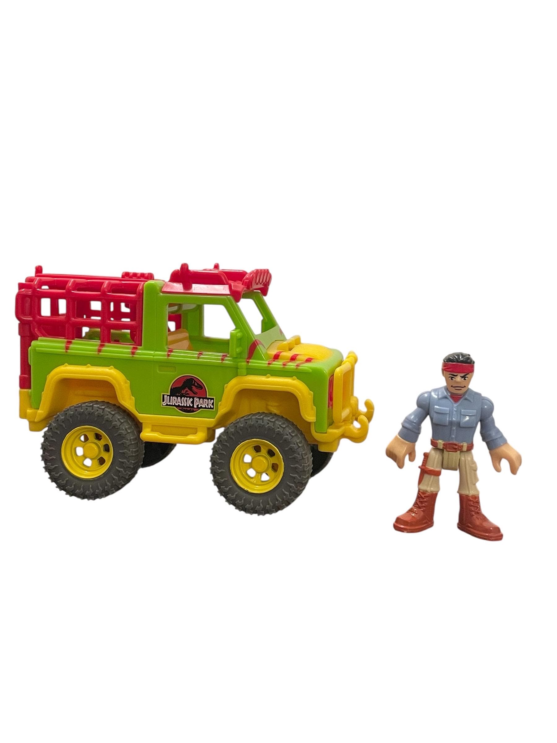 Vintage Imaginext Jurassic World Dr. Grant and Park Jeep - Pretend