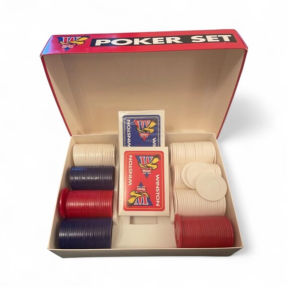 1993 Winston Poker Game Set Complete W/ 2 Decks of Cards and Chips