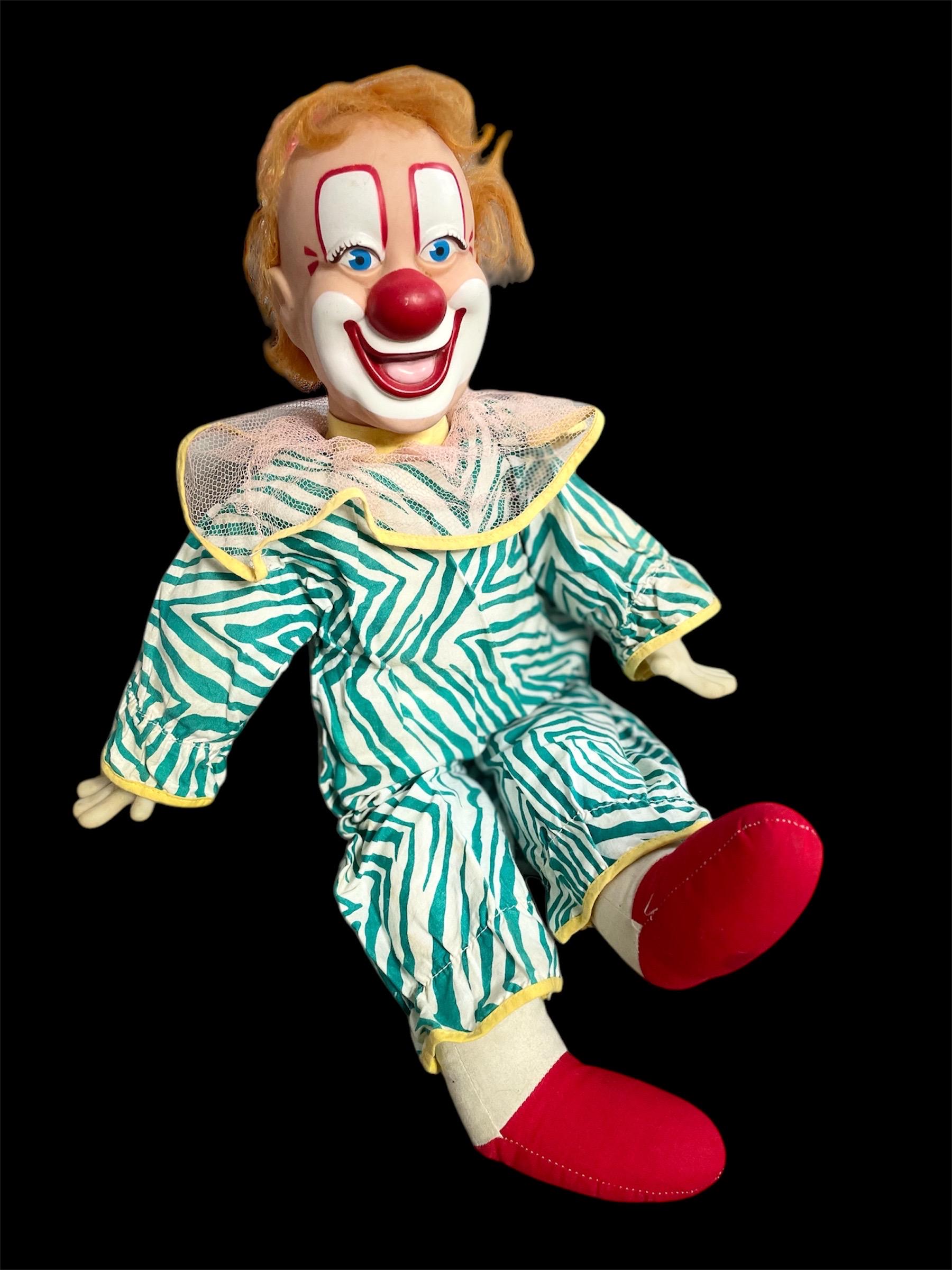Howdy Doody 推定1970年代 RARE Vintage 1970s Howdy Doody Clarabell Clown 19” Doll