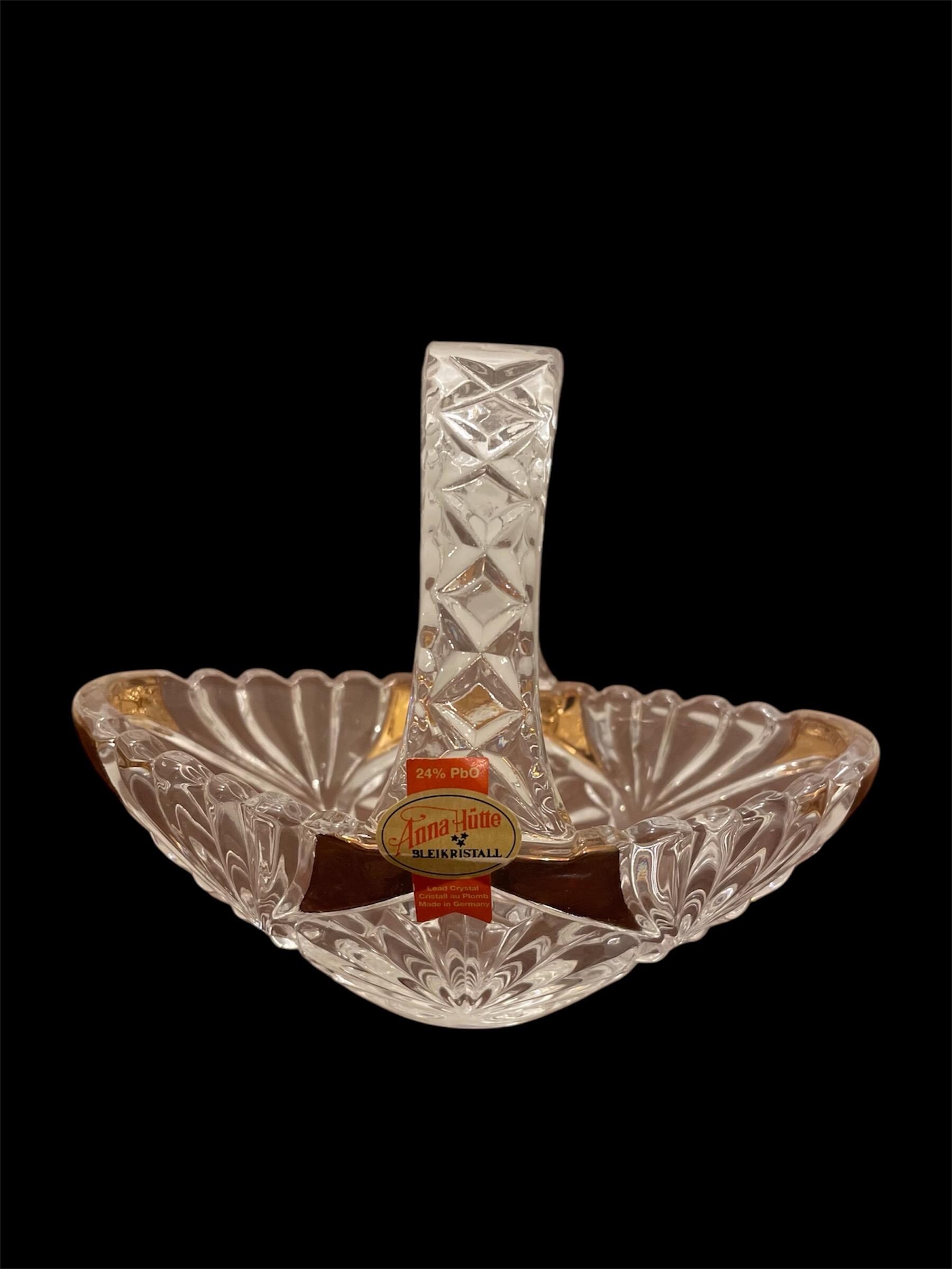 Vintage Anna Hutte Bleikristall Lead Crystal Glass Vase - Made in
