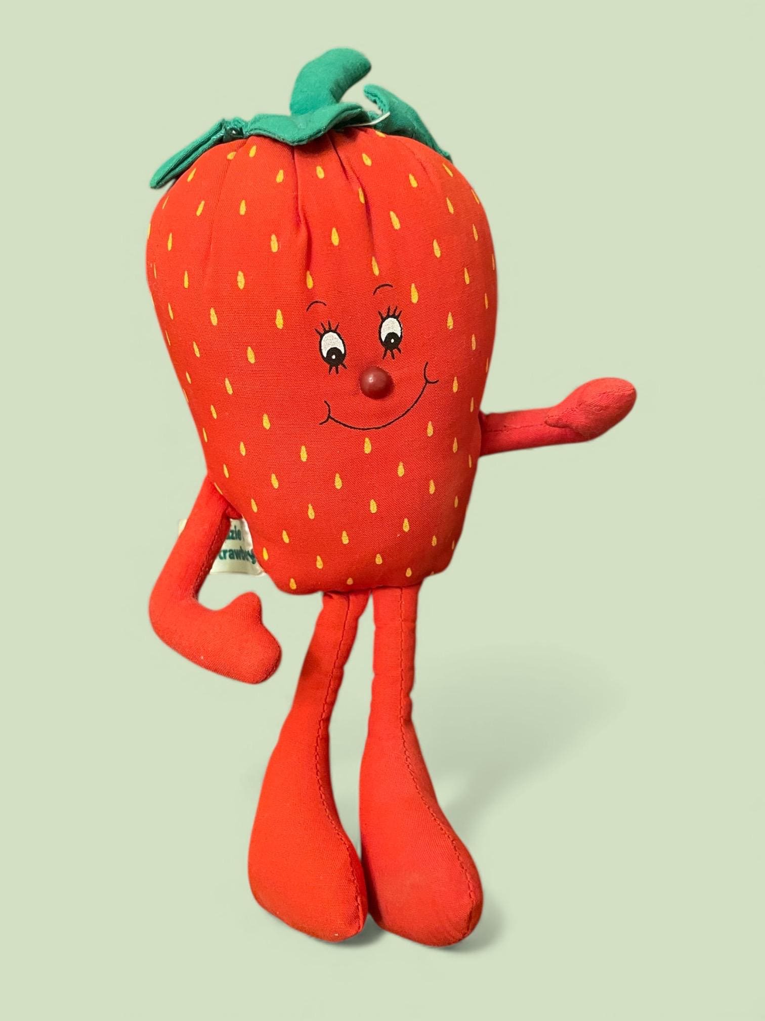 Vintage 1984 Suzie Q. Strawberry Plush Toy - Kitschy Cute Decor