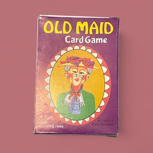 Jeu de cartes vintage vieille fille - 38 cartes - Jeux de cartes rétro