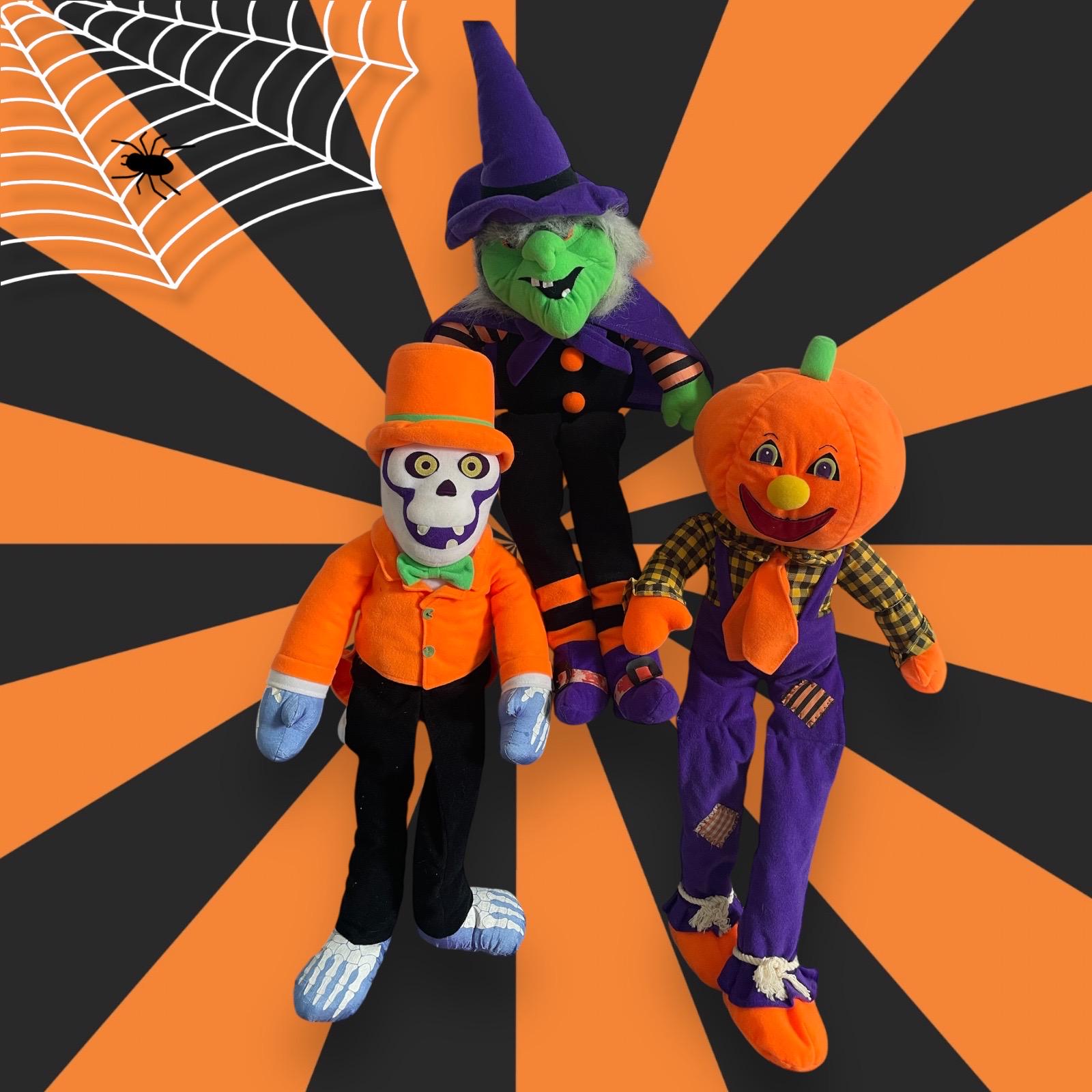 Vintage 1996 Stuffins Hanging Halloween Plush Halloween Monsters