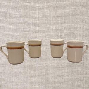Includes 4 Cups - Vintage Syracuse China Stoneware Mugs (Color Variable) - Mod 60s Aesthetic - Restaurant Style Dishes