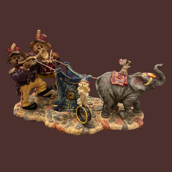 Vintage Boyd's Bears Circus Parade Resin Figurine - Boomer Toot