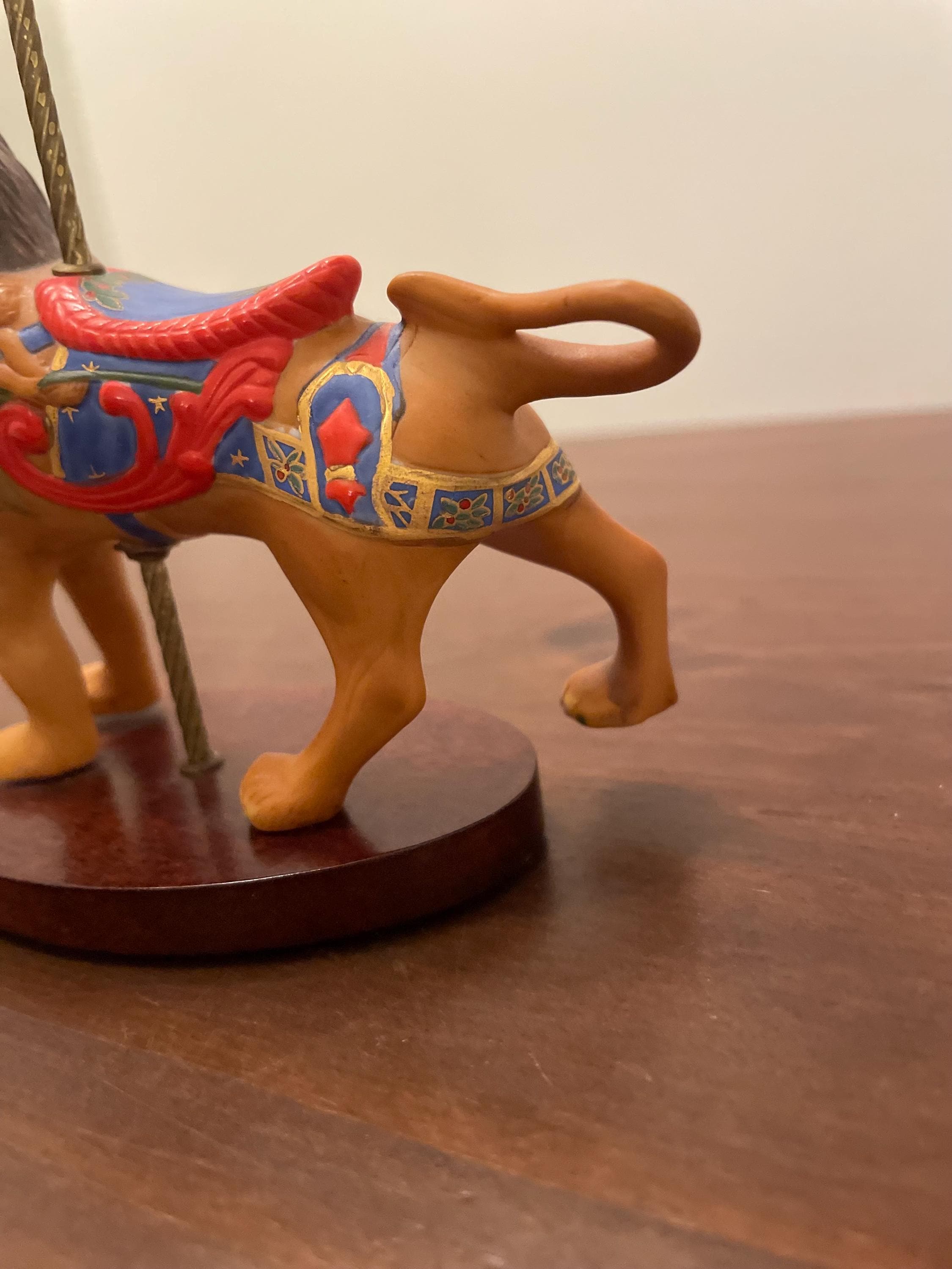Vintage Franklin Mint Carousel Lion Porcelain Figurine - Treasury
