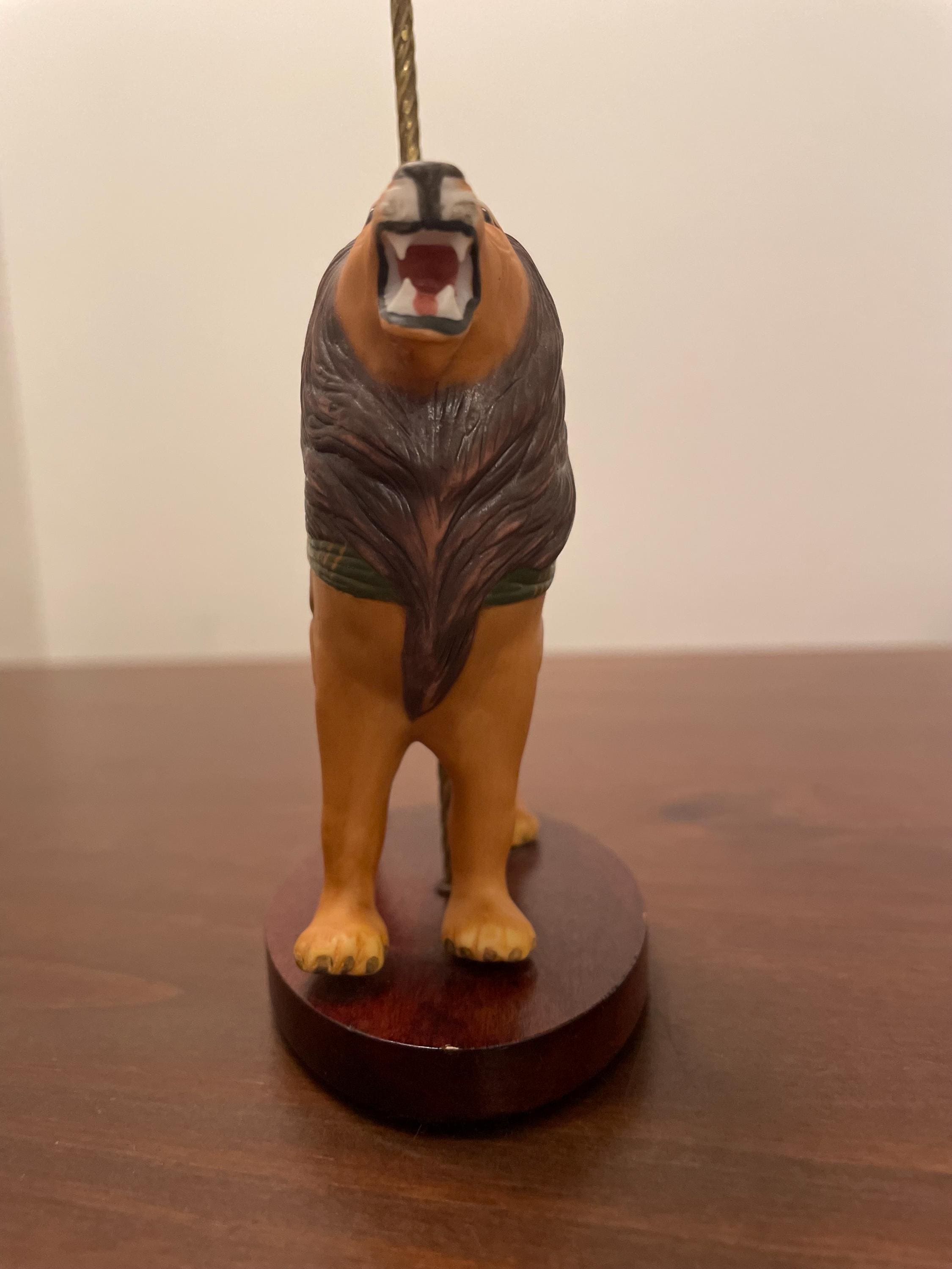 Vintage Franklin Mint Carousel Lion Porcelain Figurine - Treasury
