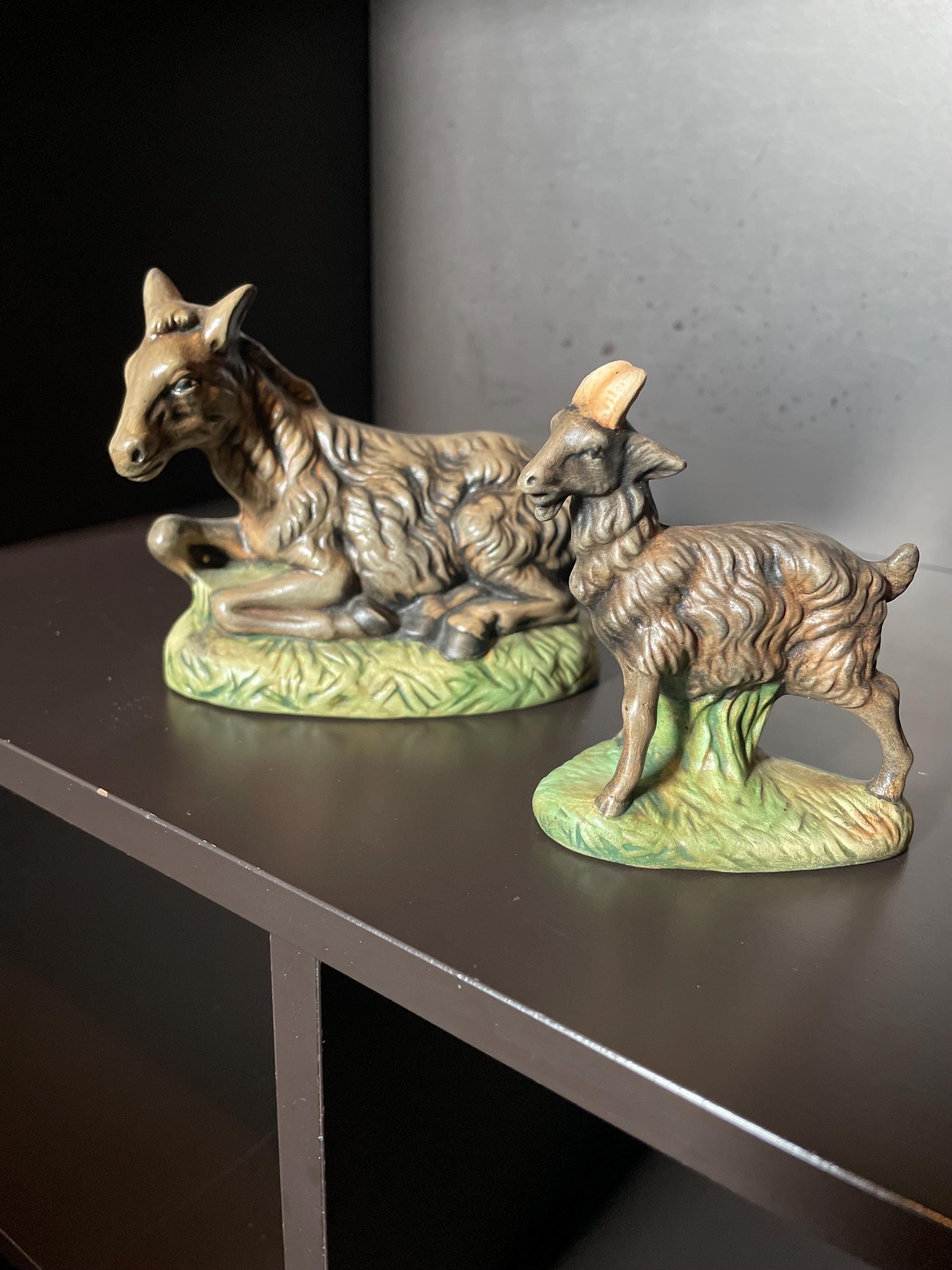 Vintage Atlantic Mold Nativity Replacement Goat Handpainted Figurine
