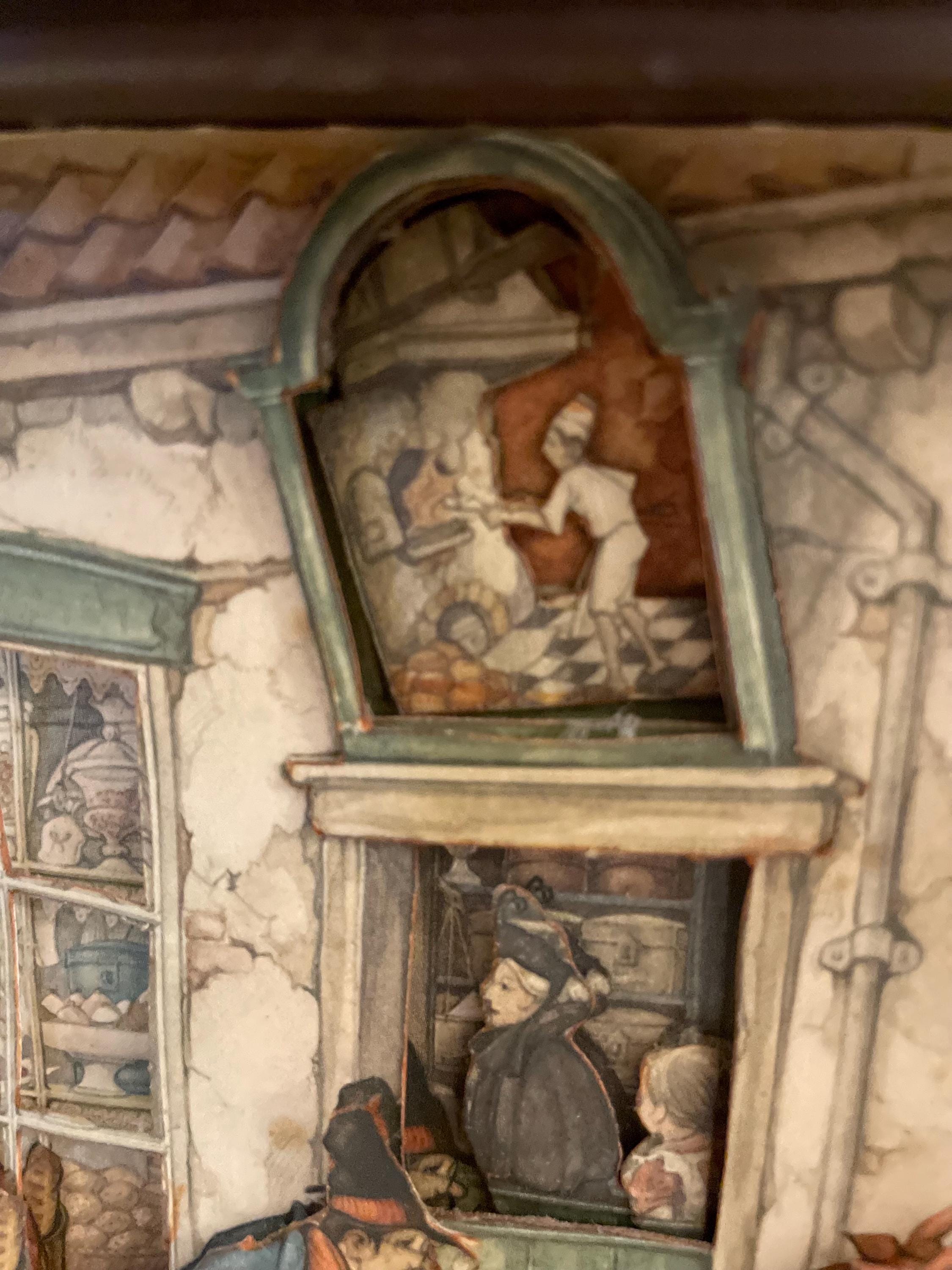 Vintage Anton Pieck Die Cut 3D Diorama Shadow Box - Bakery Shop