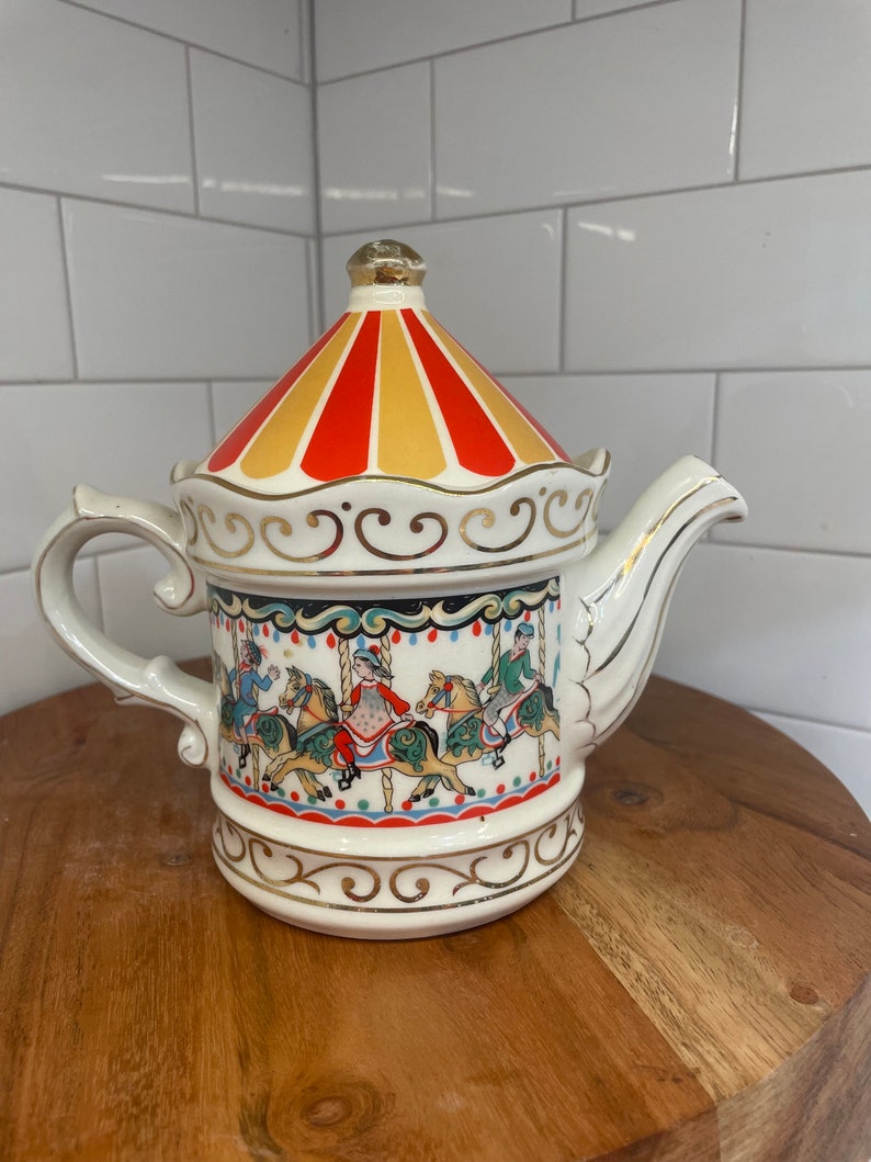 Sadler Edwardian Carousel Covered Teapot Etsy