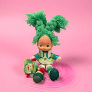 Vintage 1983 10” Rainbow Brite Patty O’Green Plush Doll w/ Velcro On Sprite Lucky - Mattel Brand - Retro 80s Toys - Gift for Millennial