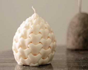 Candle "The cone of a winter fairy tale"