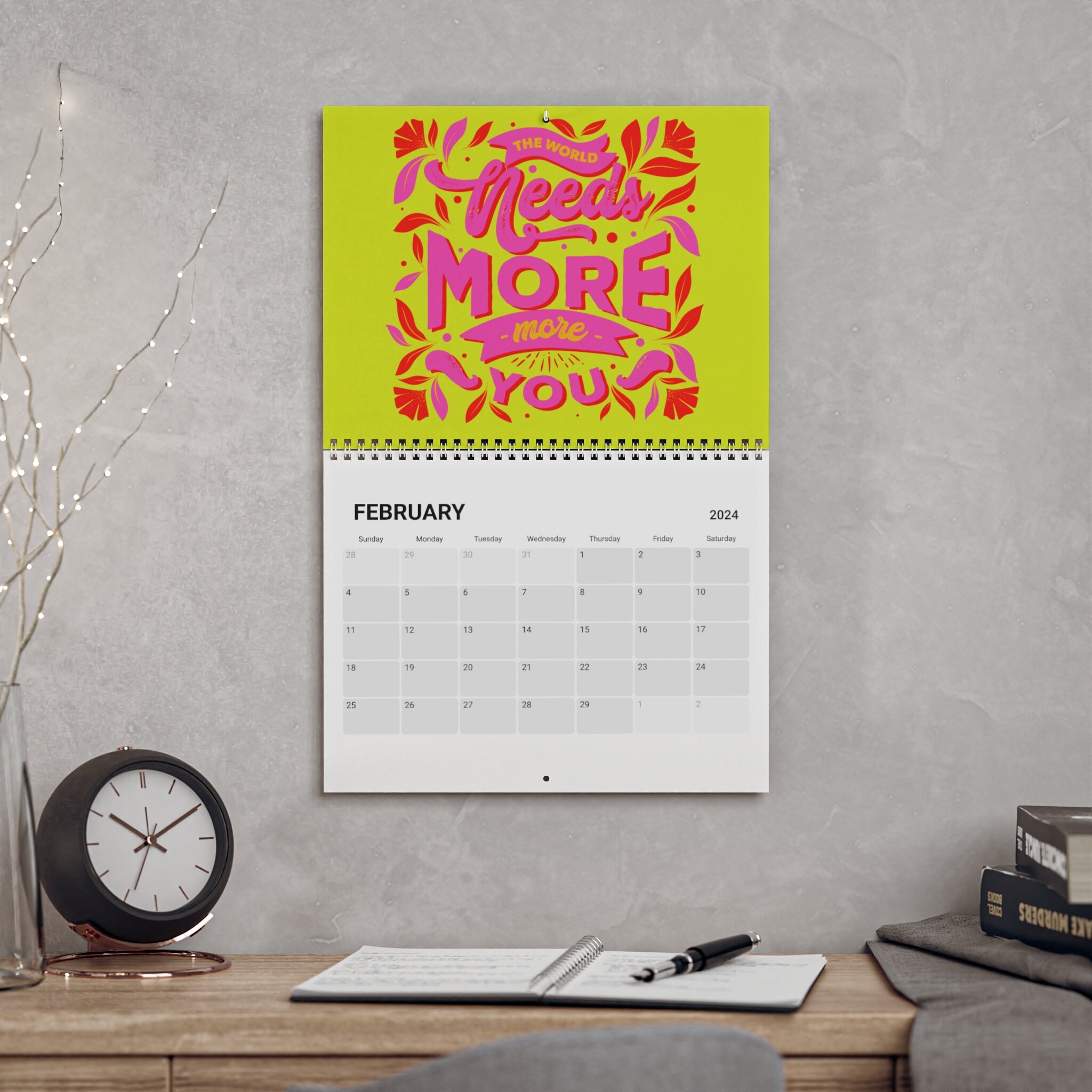 Calendar 2024, Wall Art Calendar 2024, New Year & Christmas Gift, 2024