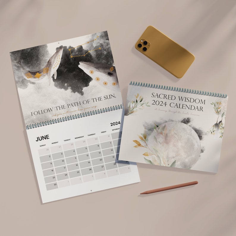 Mystic Calendar 2025 Wall Art Calendar 2025 New Year & Etsy