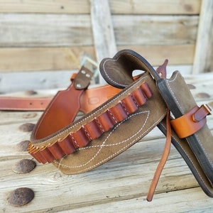 Handmade “Man With No Name” Holster – Clint Eastwood Western Fast-Draw Replica – Leather Gunbelt Inspired by the Dollars Trilogy image 7