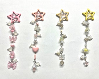 Star Clips with Beaded Charms